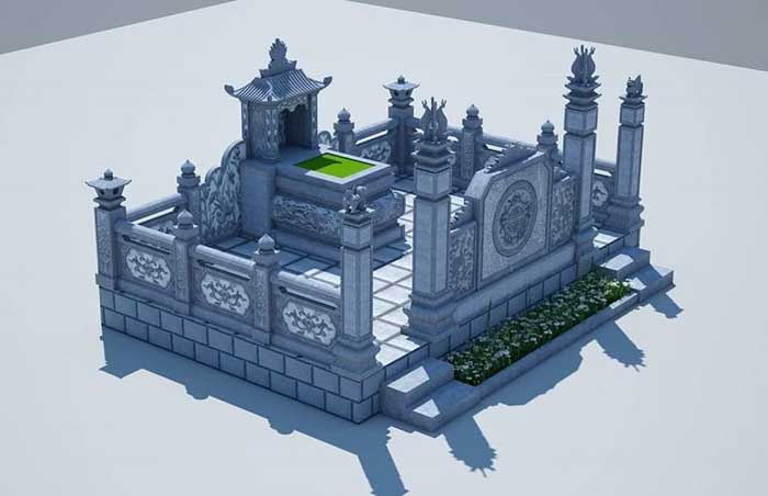 Thiết Kế Phối Cảnh 3D Khu Lăng Mộ Đá