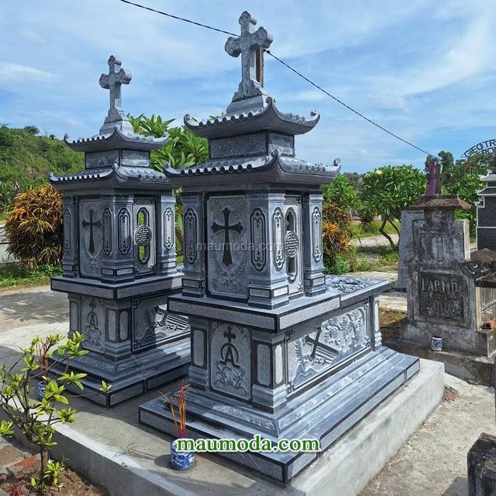 Mẫu Mộ Đá Công Giáo Đẹp – Mộ Đá Công Giáo Ninh Bình Trang Nghiêm, Bền Vững mộ đá công giáo ninh bình